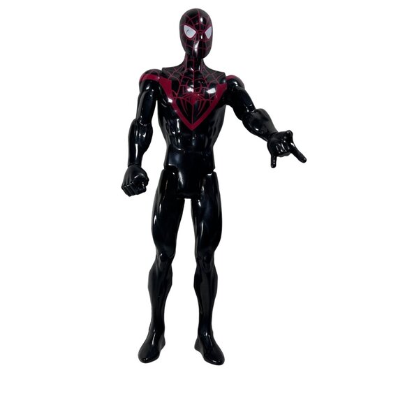 Spider-Man Miles Morales Black & Red 11 1/2" Action Figure By Hasbro 2018 Marvel - Picture 1 of 8